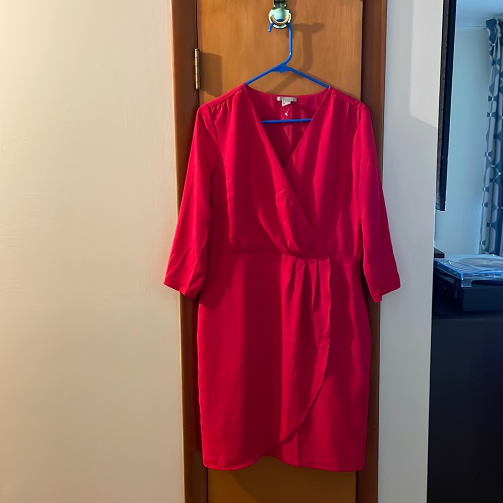 NBW - H&M, Size 12, be cool in hot pink. Fun, faux wrap dress for any occasion!